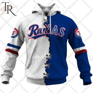Personalized MLB Texas Rangers Mix Jersey Hoodie