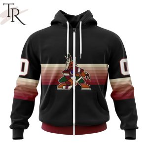 NHL Arizona Coyotes Special Black And Gradient Design Hoodie