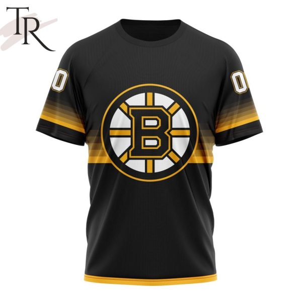 NHL Boston Bruins Special Black And Gradient Design Hoodie