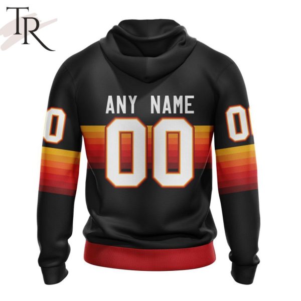 NHL Calgary Flames Special Black And Gradient Design Hoodie