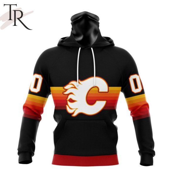 NHL Calgary Flames Special Black And Gradient Design Hoodie