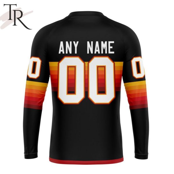 NHL Calgary Flames Special Black And Gradient Design Hoodie