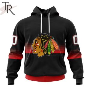 NHL Chicago Blackhawks Special Black And Gradient Design Hoodie