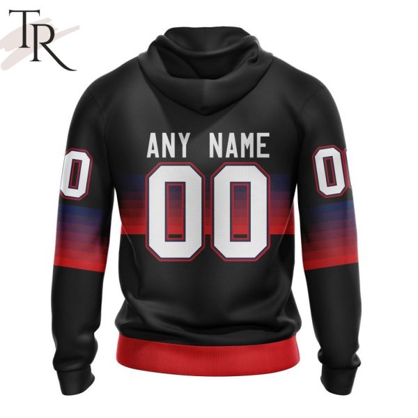 NHL Columbus Blue Jackets Special Black And Gradient Design Hoodie
