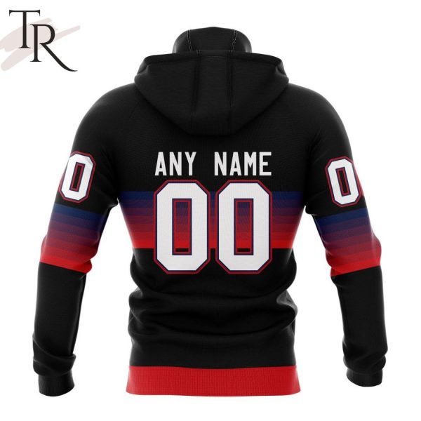 NHL Columbus Blue Jackets Special Black And Gradient Design Hoodie