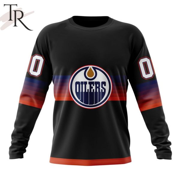 NHL Edmonton Oilers Special Black And Gradient Design Hoodie
