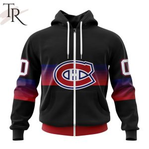 NHL Montreal Canadiens Special Black And Gradient Design Hoodie