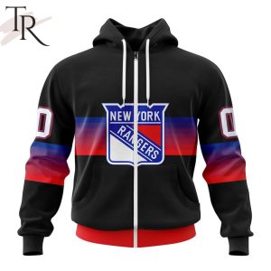 NHL New York Rangers Special Black And Gradient Design Hoodie