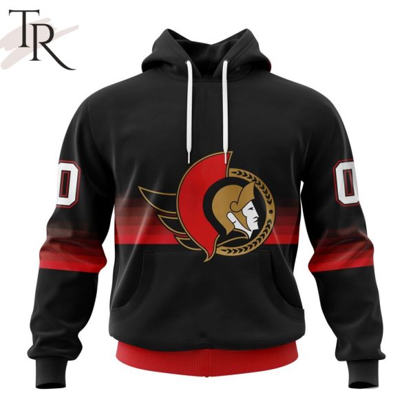 NHL Ottawa Senators Special Black And Gradient Design Hoodie