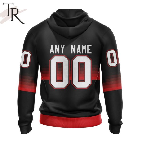 NHL Ottawa Senators Special Black And Gradient Design Hoodie