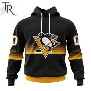 NHL Pittsburgh Penguins Special Black And Gradient Design Hoodie