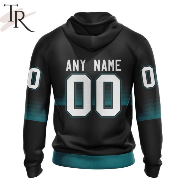 NHL San Jose Sharks Special Black And Gradient Design Hoodie