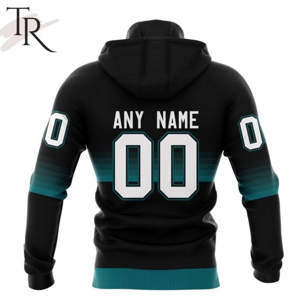 NHL San Jose Sharks Special Black And Gradient Design Hoodie