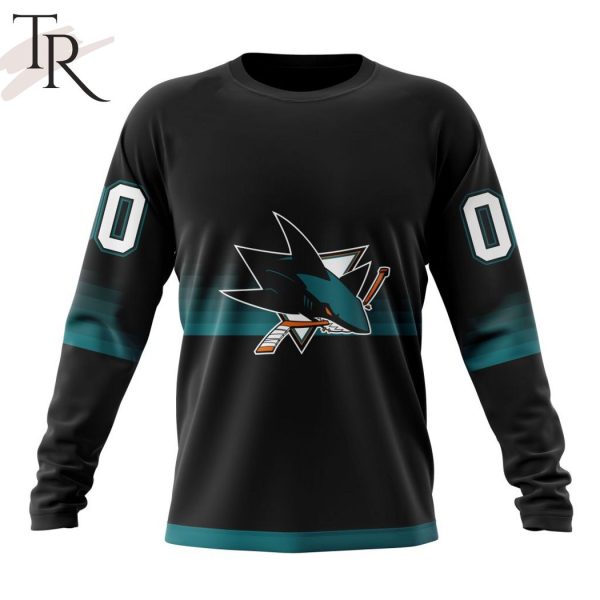 NHL San Jose Sharks Special Black And Gradient Design Hoodie