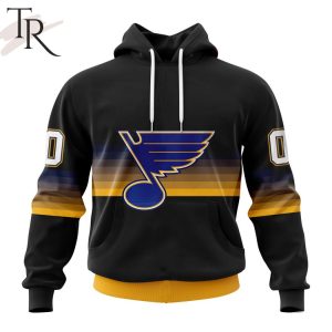 NHL St. Louis Blues Special Black And Gradient Design Hoodie