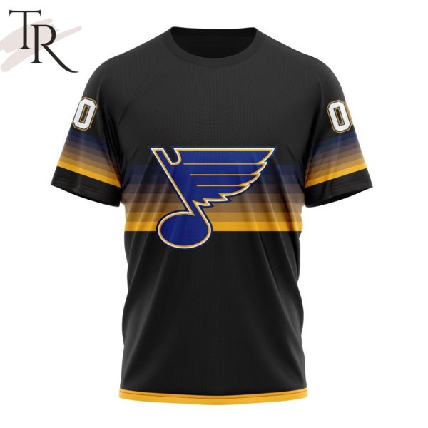 NHL St. Louis Blues Special Black And Gradient Design Hoodie