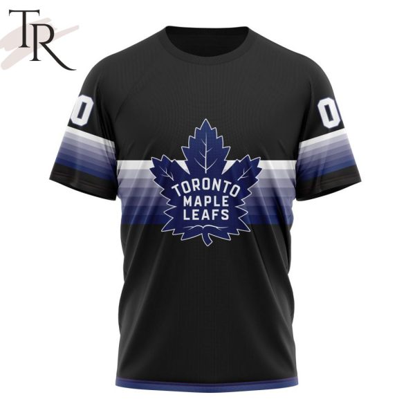 NHL Toronto Maple Leafs Special Black And Gradient Design Hoodie
