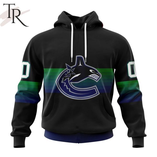 NHL Vancouver Canucks Special Black And Gradient Design Hoodie