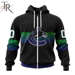 NHL Vancouver Canucks Special Black And Gradient Design Hoodie