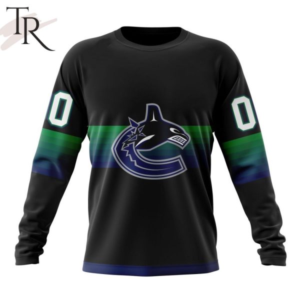 NHL Vancouver Canucks Special Black And Gradient Design Hoodie