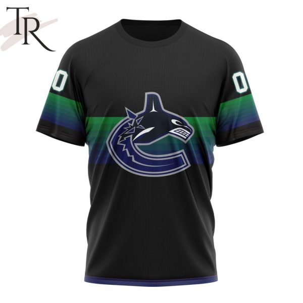 NHL Vancouver Canucks Special Black And Gradient Design Hoodie