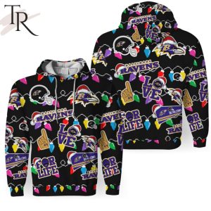 Baltimore Ravens Ugly Christmas 3D Unisex Hoodie