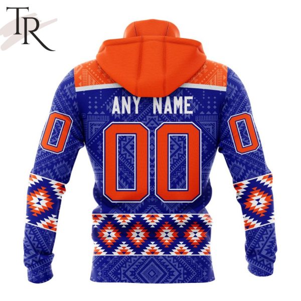 Personalized NHL Edmonton Oilers Special Design With Native Pattern ST2303 Hoodie