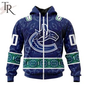 Personalized NHL Vancouver Canucks Special Design With Canadian Aboriginal Art Hoodie