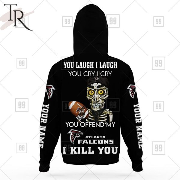 Personalized NFL Atlanta Falcons You Laugh I Laugh Jersey Hoodie