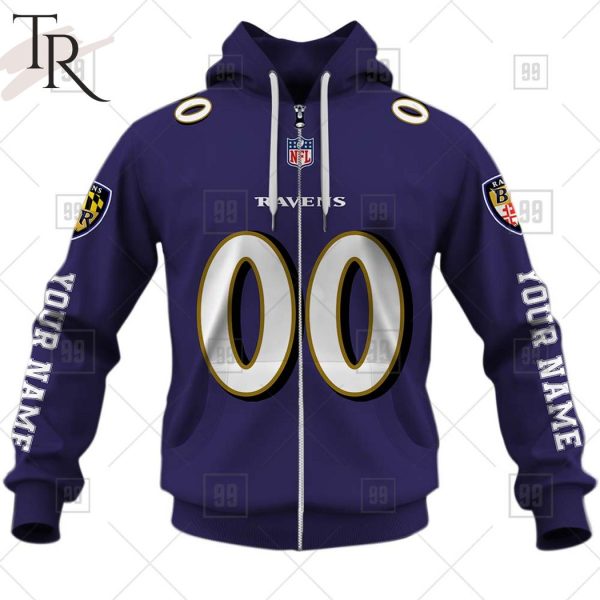 Personalized NFL Baltimore Ravens You Laugh Jersey I Laugh Hoodie