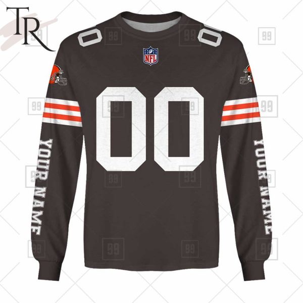 Personalized NFL Cleveland Browns You Laugh I Laugh Jersey Hoodie