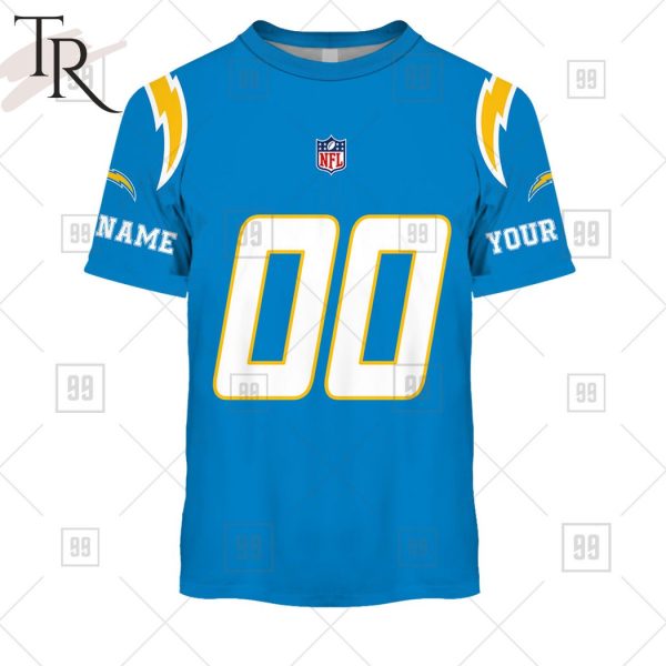 Personalized NFL Los Angeles Chargers You Laugh I Laugh Jersey Hoodie