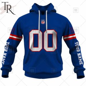 Personalized NFL New York Giants You Laugh I Laugh Jersey Hoodie