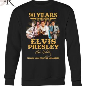 90 Years 1935 – 2025 Elvis Presley Thank You For The Memories T-Shirt