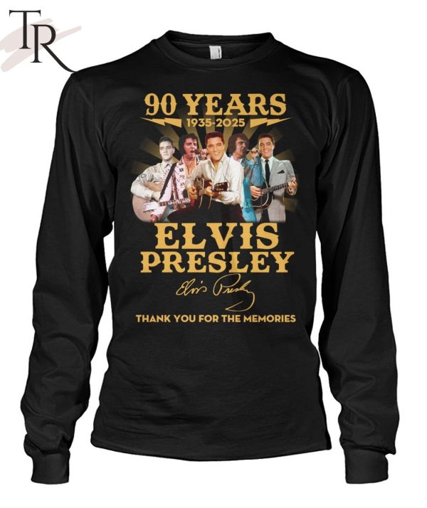 90 Years 1935 - 2025 Elvis Presley Thank You For The Memories T