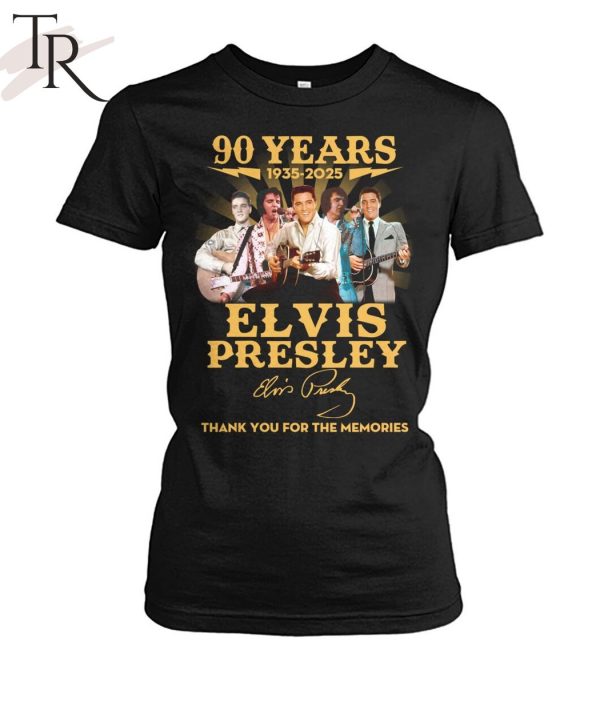 90 Years 1935 – 2025 Elvis Presley Thank You For The Memories T-Shirt