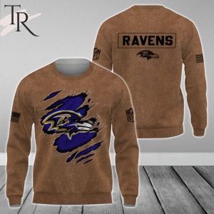 Baltimore Ravens NFL Salute To Service Club Pullover – Brown – Hoodie