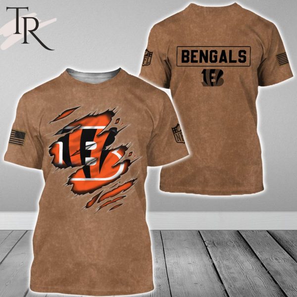 Cincinnati Bengals NFL Salute To Service Club Pullover – Brown – Hoodie