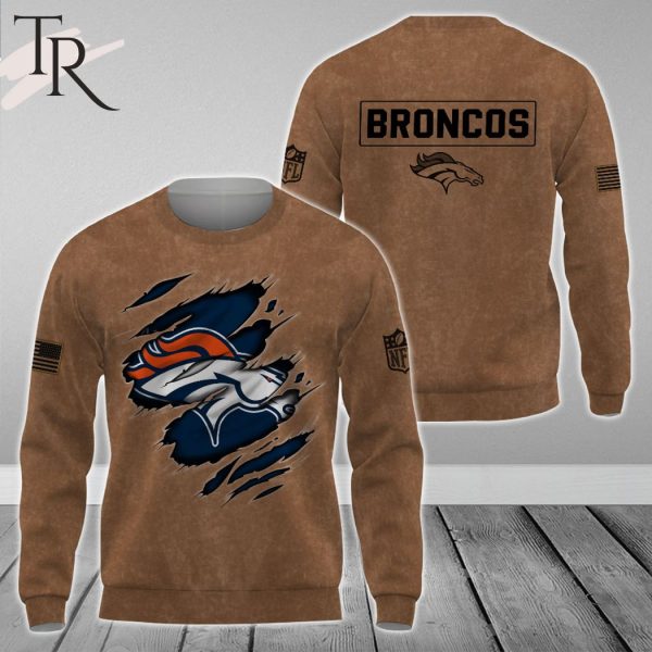 Salute to clearance service broncos sweatshirt