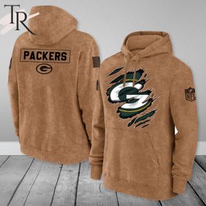 Green Bay Packers NFL Salute To Service Club Pullover – Brown – Hoodie