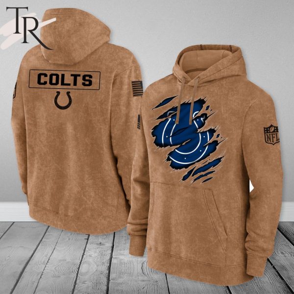 Indianapolis Colts NFL Salute To Service Club Pullover – Brown – Hoodie