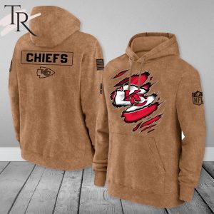 Kansas City Chiefs NFL Salute To Service Club Pullover – Brown – Hoodie