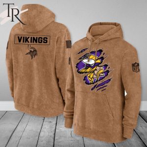 Minnesota Vikings NFL Salute To Service Club Pullover – Brown – Hoodie