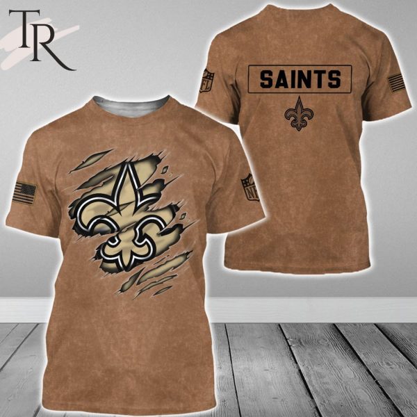 New Orleans Saints NFL Salute To Service Club Pullover – Brown – Hoodie