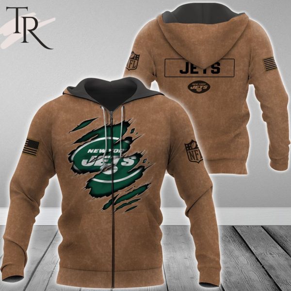 New York Jets NFL Salute To Service Club Pullover – Brown – Hoodie