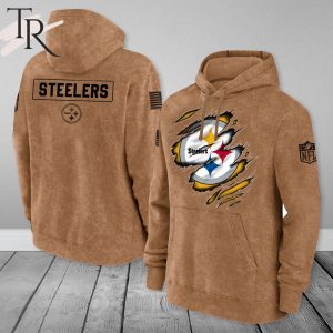 Pittsburgh Steelers NFL Salute To Service Club Pullover – Brown – Hoodie