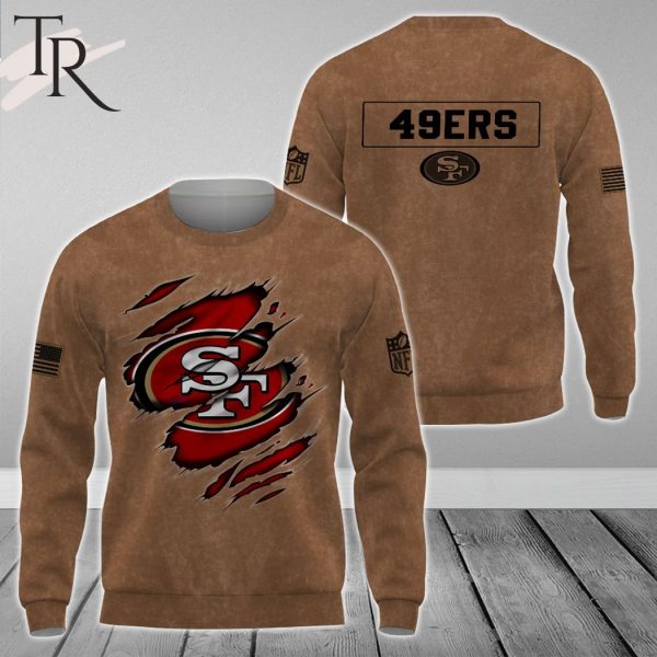 San Francisco 49ers NFL Salute To Service Club Pullover – Brown – Hoodie