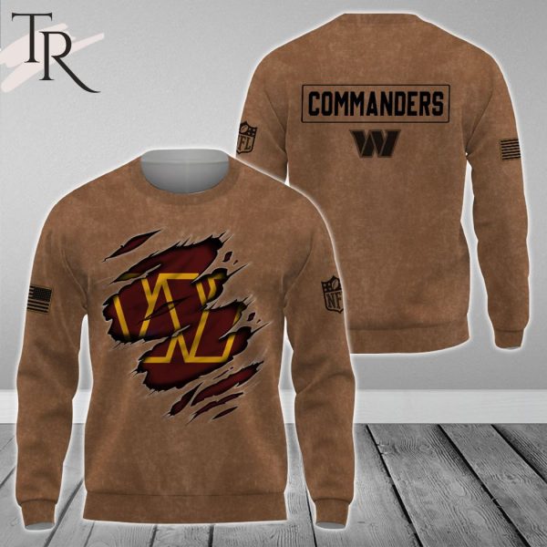 Washington Commanders NFL Salute To Service Club Pullover – Brown – Hoodie