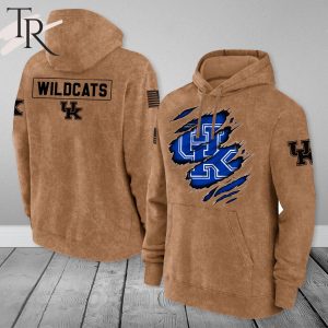 Kentucky Wildcats NCAA Salute To Service Club Pullover  – Brown – Hoodie