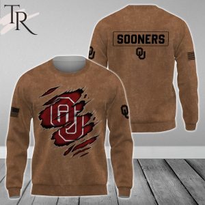 Oklahoma Sooners NCAA Salute To Service Club Pullover  – Brown – Hoodie